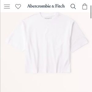 NWT Abercrombie & Fitch White Short-Sleeve 100% Cotton T-Shirt